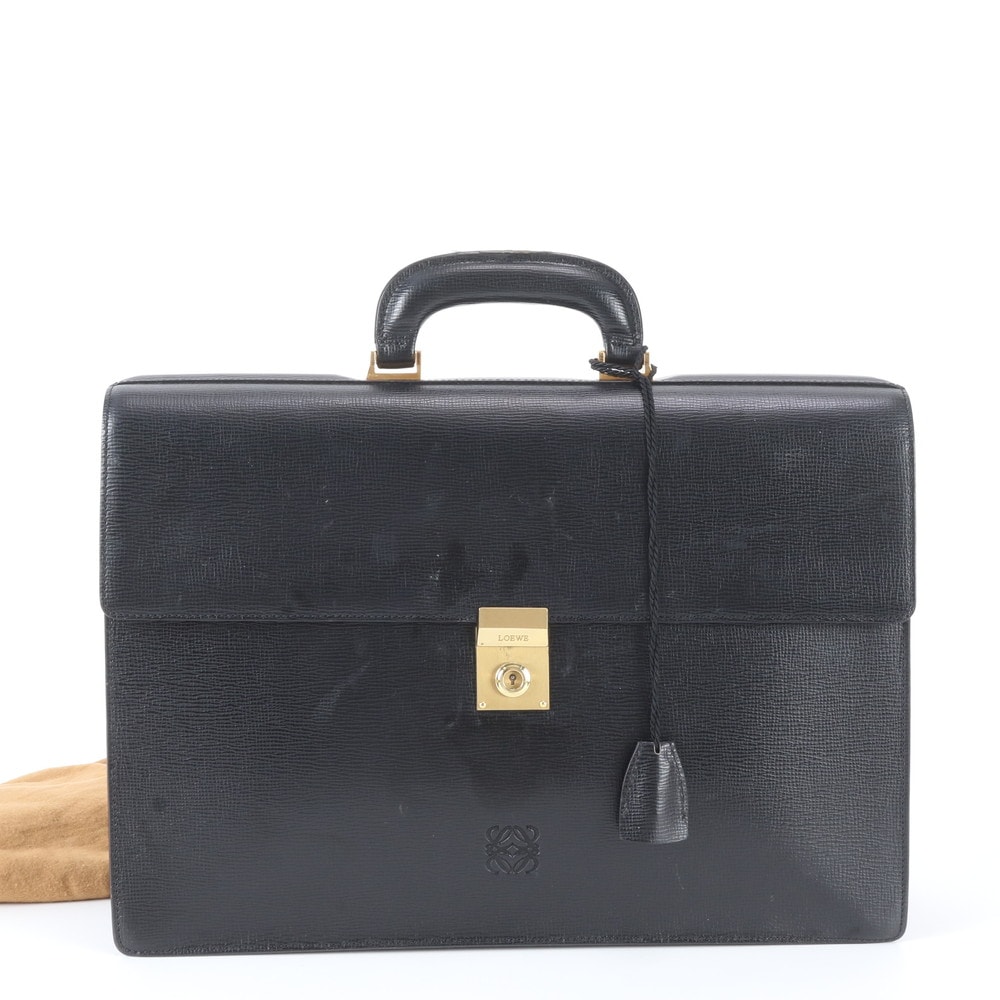 ■美品 ロエベ アナグラムビジネス バッグ レザー
