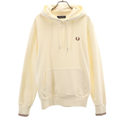 FRED PERRY フレッドペリー 長袖 スウェットパーカー S アイボリー