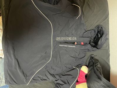 Supreme Paneled Half Zip Pullover "Black"