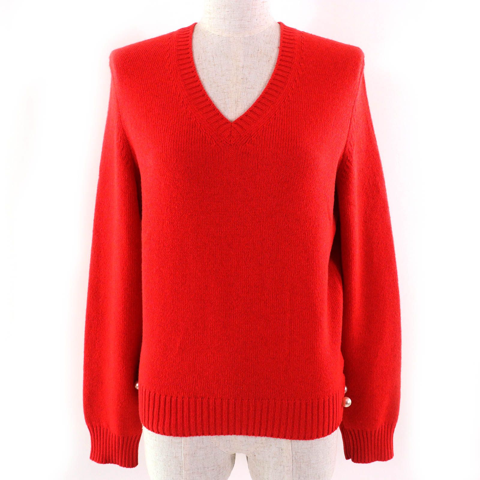 シャネル ニット レッド レディース 38 P57305