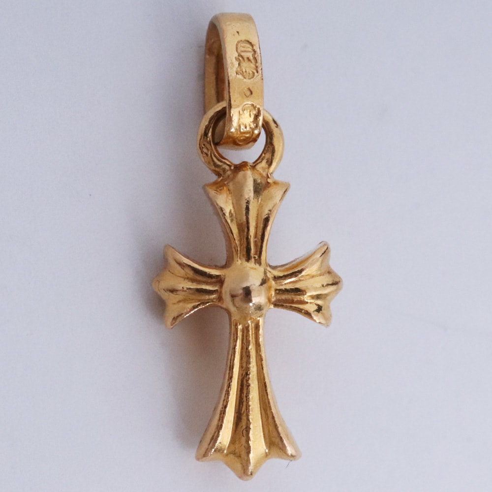 Chrome Hearts CH Cross Baby Fat Charm 22K "Gold"