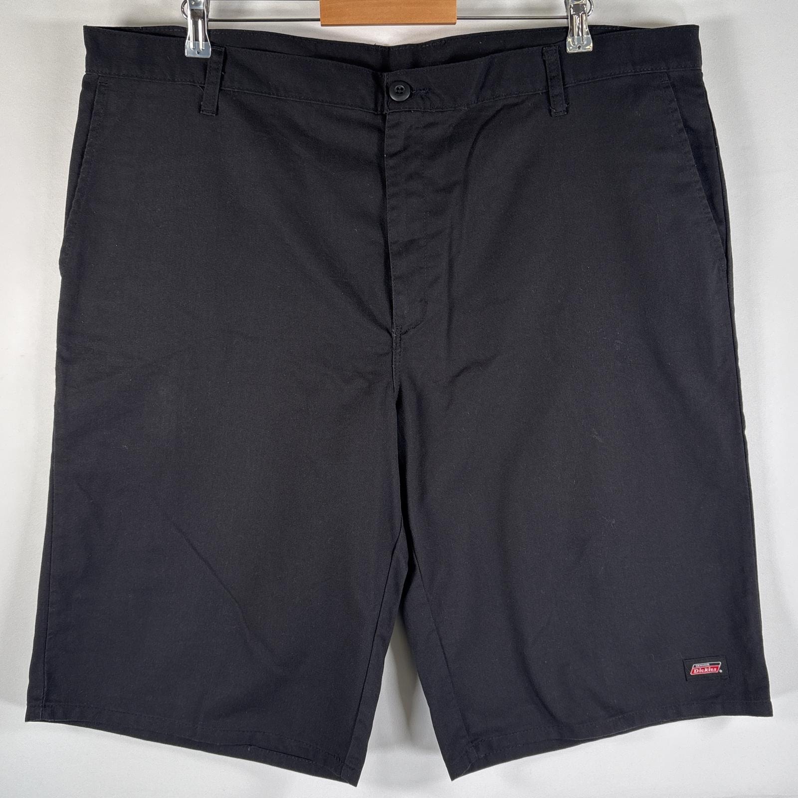 古着 ディッキーズ Dickies ショートパンツ ハーフパンツ ワークパンツ サイドポケット ワンポイントロゴ 大きいサイズ w42  ブラック メンズ