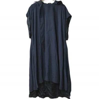 TOGA トーガ 19AW 日本製 Acetate Hoodie Dress アセテートフーデッドドレス TA92-FH084 36 Navy ARCHIVES ワンピース ドレス ポンチョ トップス g19688