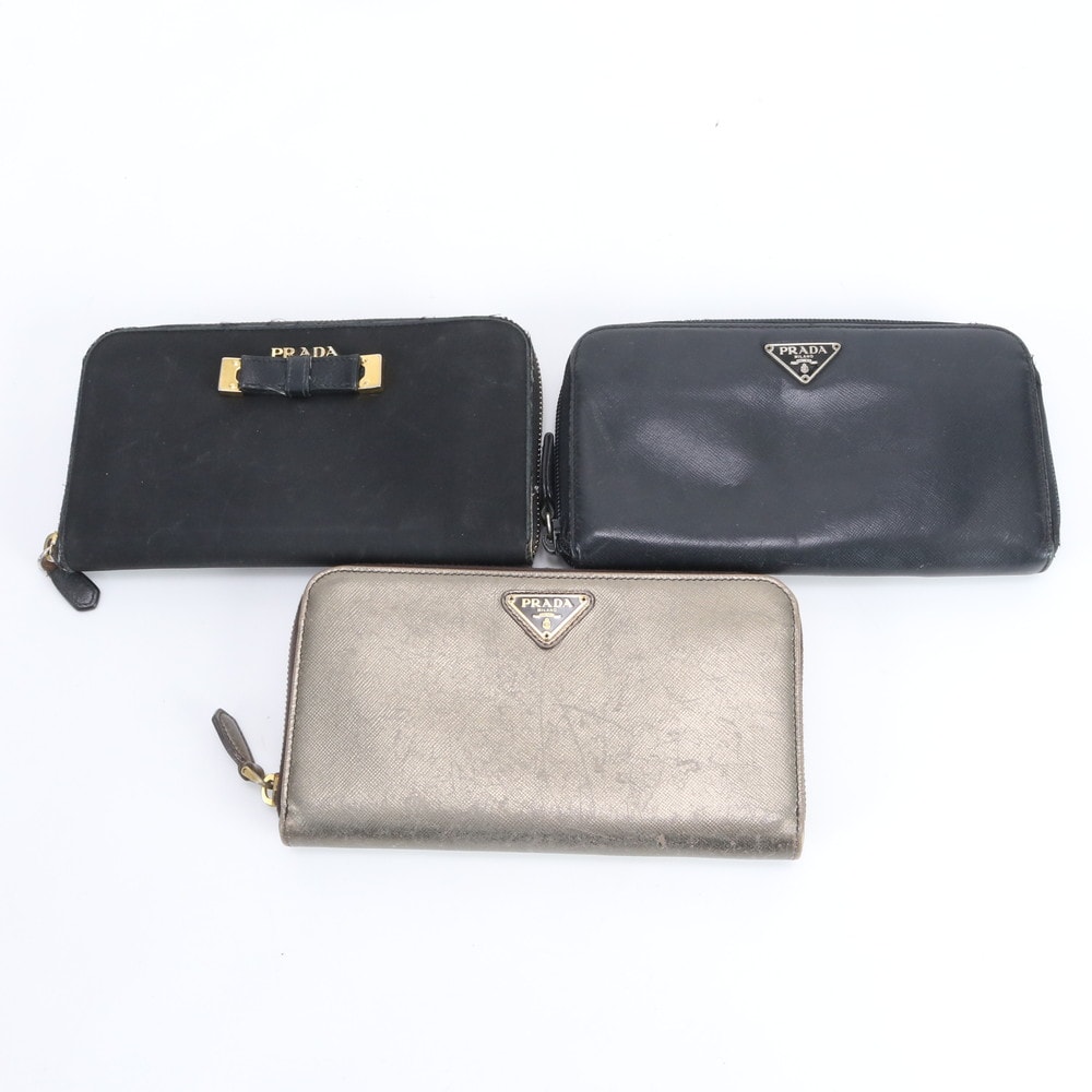 プラダ サフィアーノ■まとめ 3点 セット■トライアングルロゴ長財布