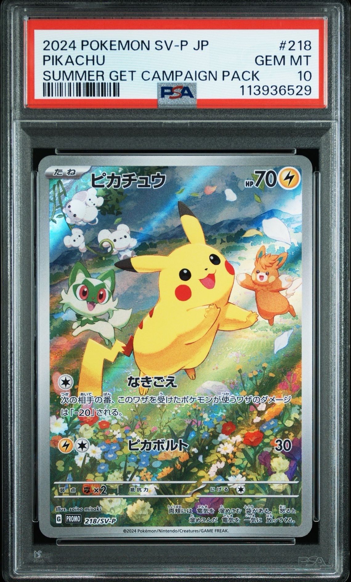 ピカチュウ P [SV-P 218](プロモカードパック「ポケカの夏がキタ!プロモカードGetキャンペーン!」)