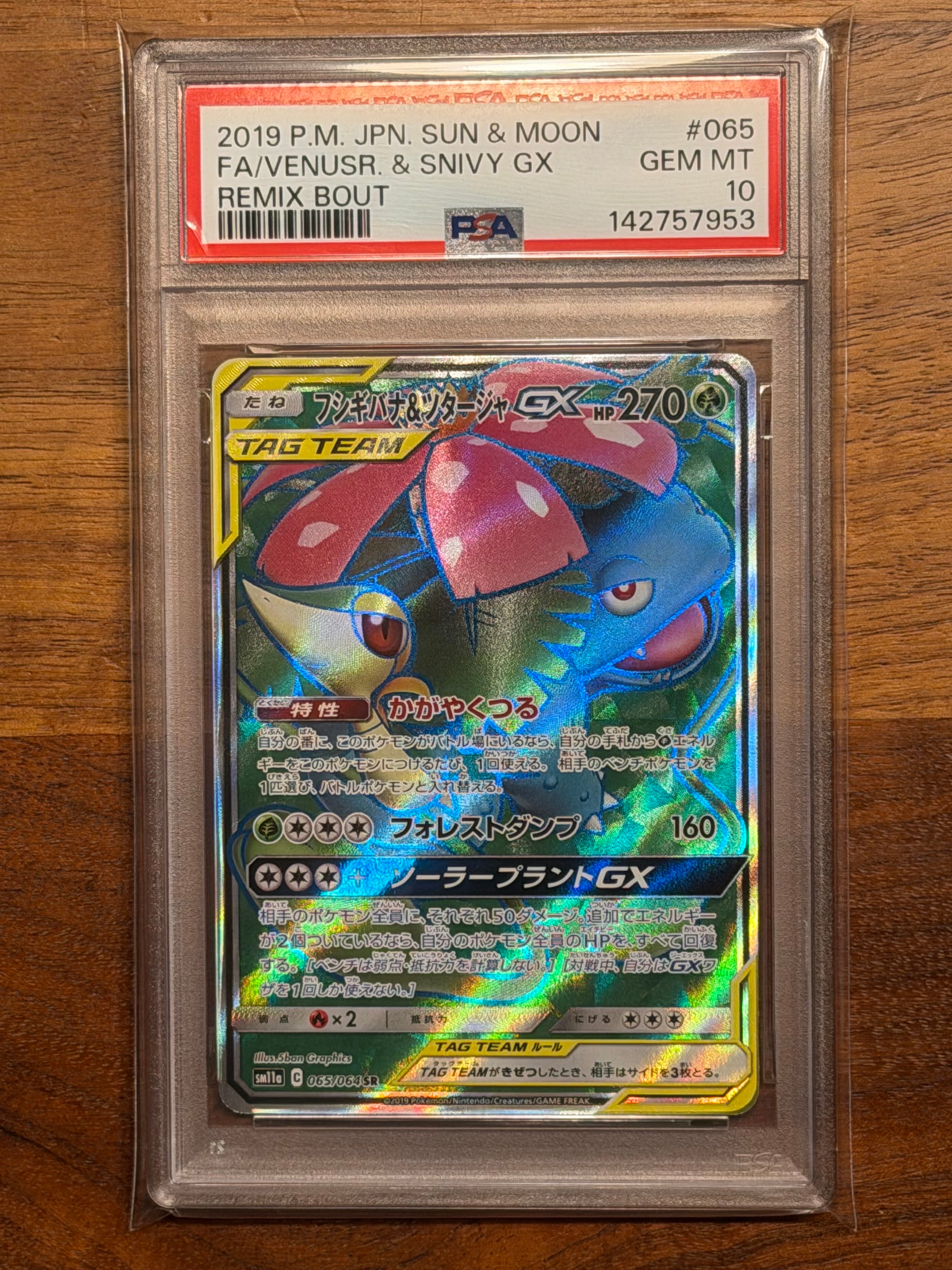 PSA10】フシギバナ&ツタージャGX SR: SA[SM11a 066/064](強化拡張