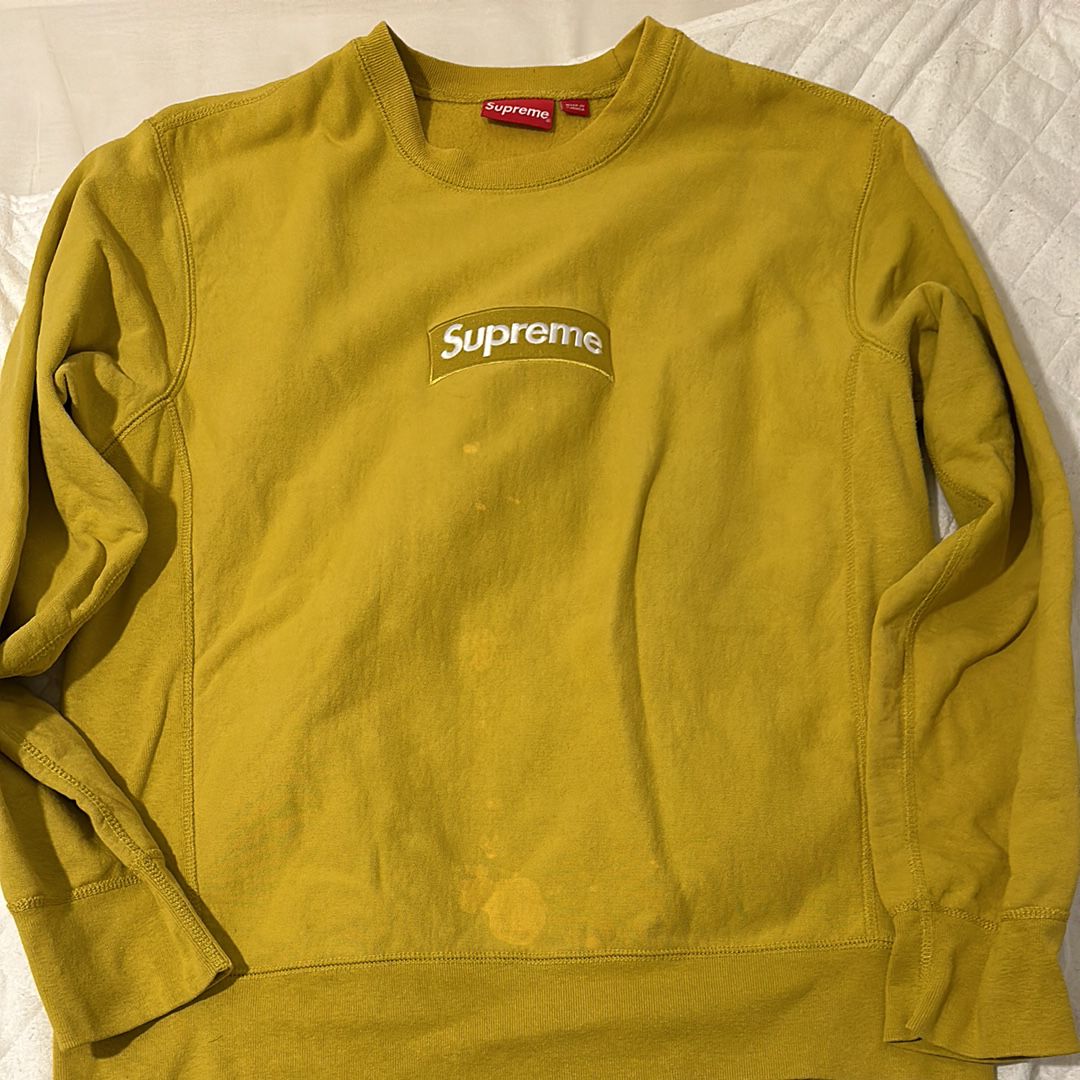 Supreme Box Logo Crewneck Sweatshirt "Yellow" (18FW)