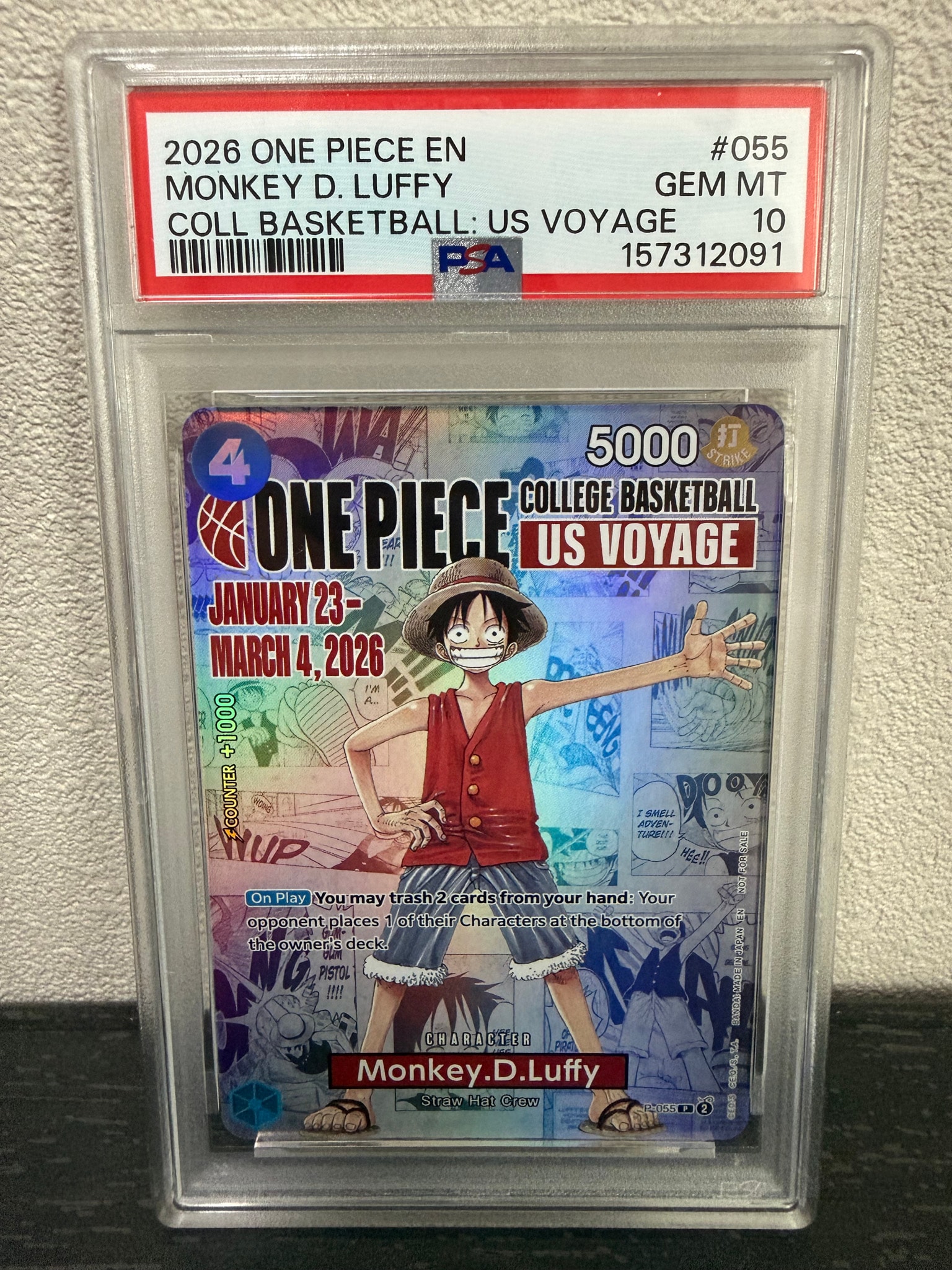 PSA10】モンキー・D・ルフィ：P (開封済) [P-055]【英語版