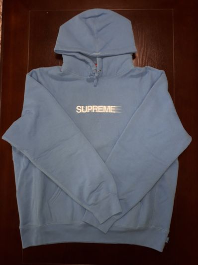 Supreme Motion Logo Hooded Sweatshirt "Light Blue" (23SS)
