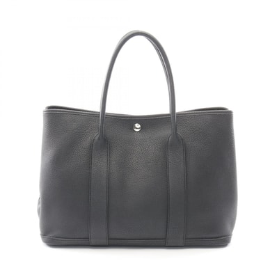 エルメス HERMES ガーデンパーティPM トートバッグ バッグ レザー ネゴンダ C刻印(2018年製造) レディース ブラック系 【中古】