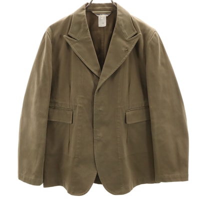 COMME des GARCONS コムデギャルソン イタリア製 ツイル テーラードジャケット L オリーブ