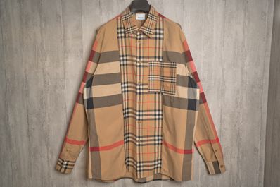 BURBERRY Stretch Cotton Check Shirt
