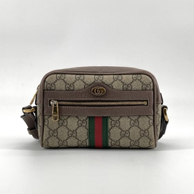 GUCCI(グッチ) オフィディア GGスプリーム ウェブストライプ 517350 ショルダーバッグ ベージュ