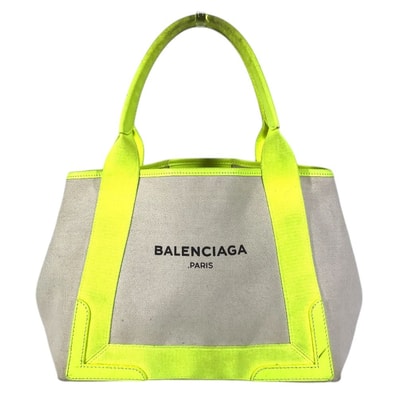 バレンシアガ BALENCIAGA ネイビーカバスS ネイビーカバス S 339933 カバン トートバッグ ハンドバッグ レザー/キャンバス イエロー