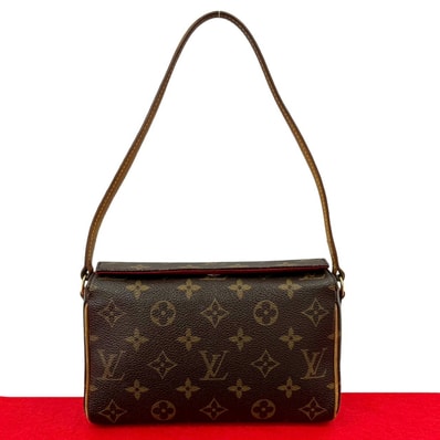 LOUIS VUITTON ルイヴィトン レシタル モノグラム レザー PVC ショルダーバッグ ブラウン
13944