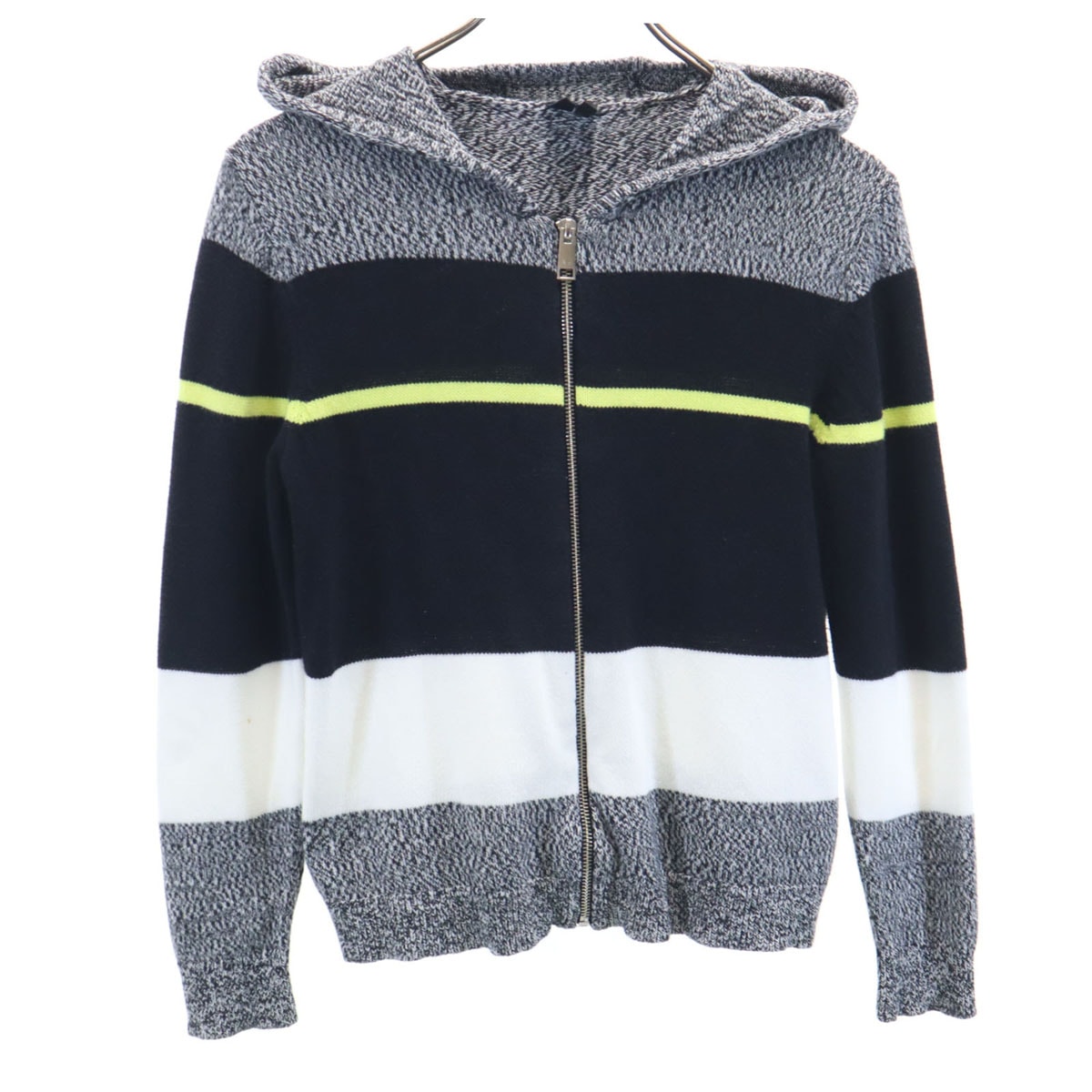 ARMANI EXCHANGE アルマーニエクスチェンジ ボーダー 長袖 ジップパーカー 12A(154) ニット