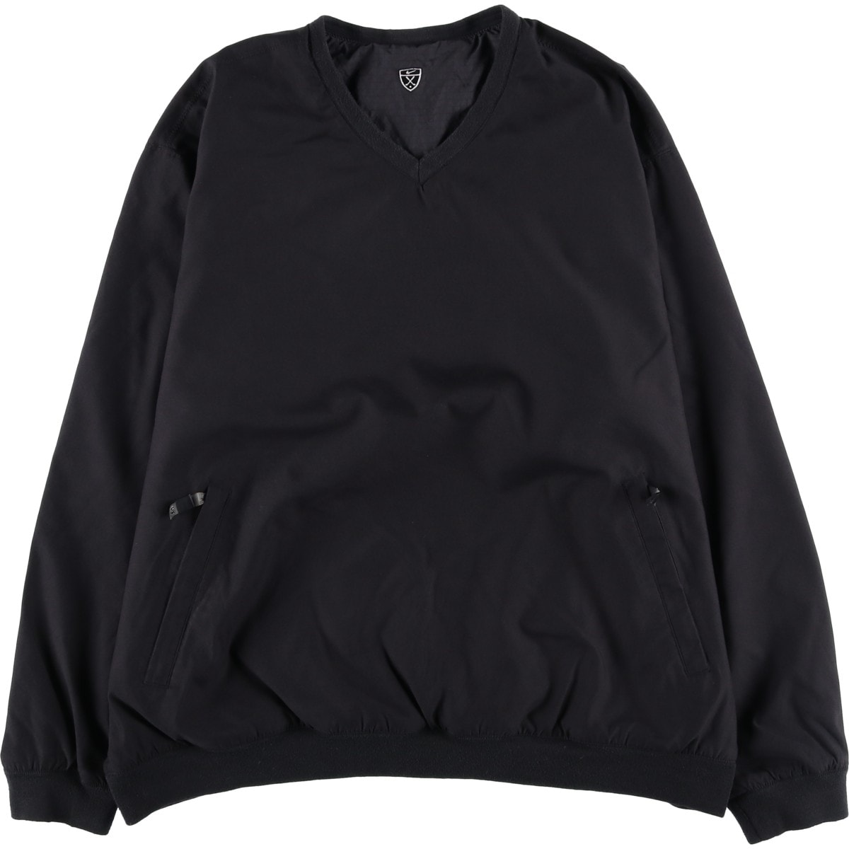 古着 ナイキ NIKE GOLF ゴルフ チェック柄 リバーシブル Vネック ウォームアッププルオーバー メンズL相当/eaa606863