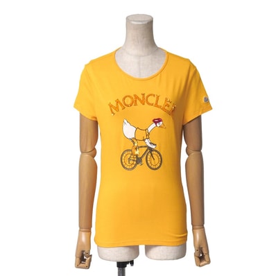 MONCLER モンクレール 半袖Tシャツ サイズS スパンコール ロゴ装飾 ブランド古着【中古】20260410/RA8963