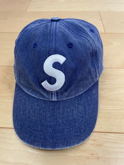 Supreme Pigment Canvas S Logo 6-Panel "Navy"