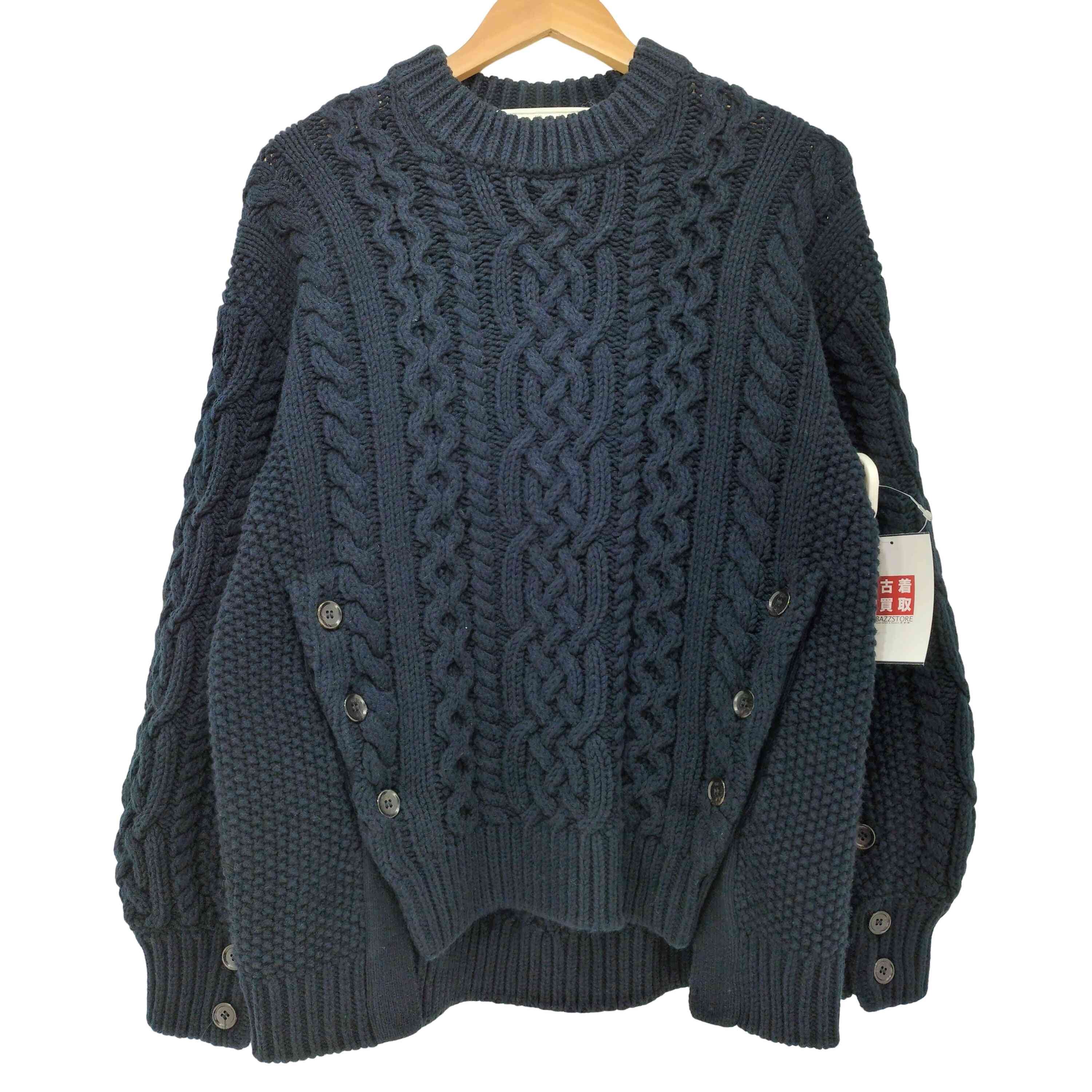 by rokh ケーブルセーター NAVY Mサイズ【1142670800234】