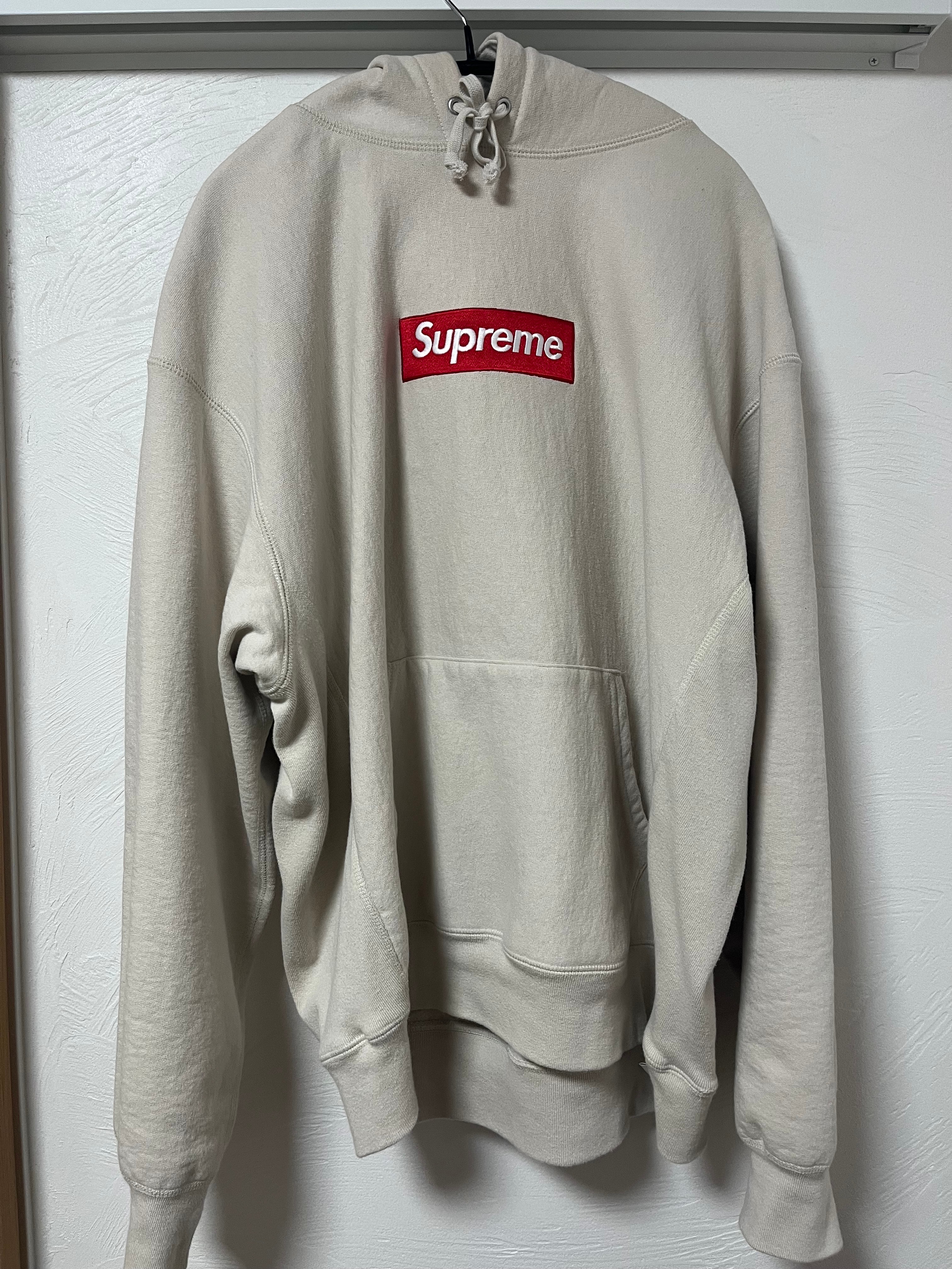 Supreme Box Logo Hooded Sweatshirt "Stone" (24FW)