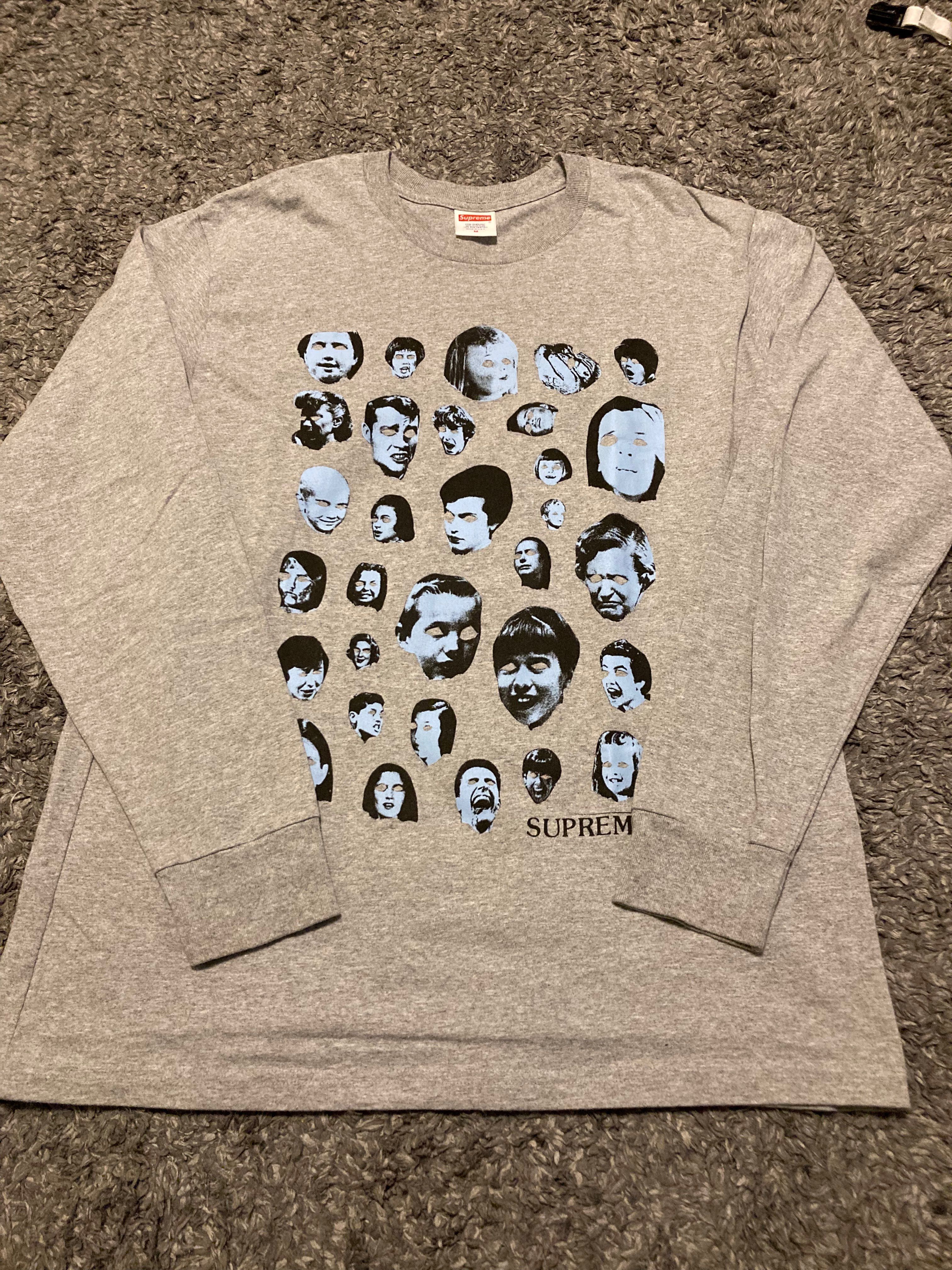 Supreme Faces L/S Tee "Heather Grey"