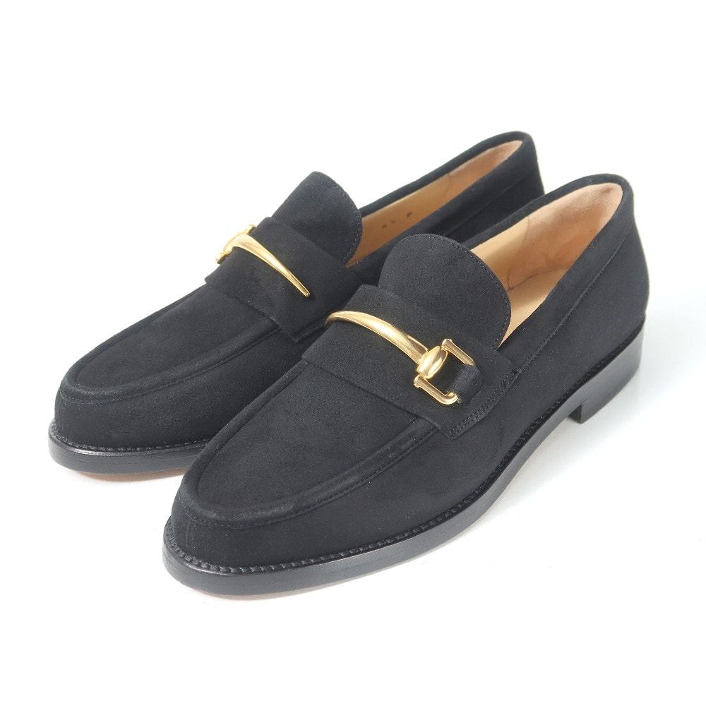 ■美品■GUCCI グッチ ローファー サイズ4 1/2 B ホースビット スウェード レザー 靴 ブランド古着【中古】20250624/RA5231