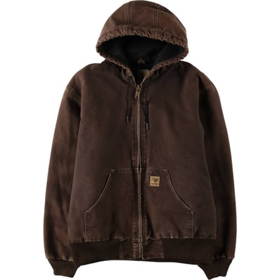 古着 カーハート Carhartt アクティブジャケット 中綿入り ダックフルジップパーカー メンズM相当/eaa645762