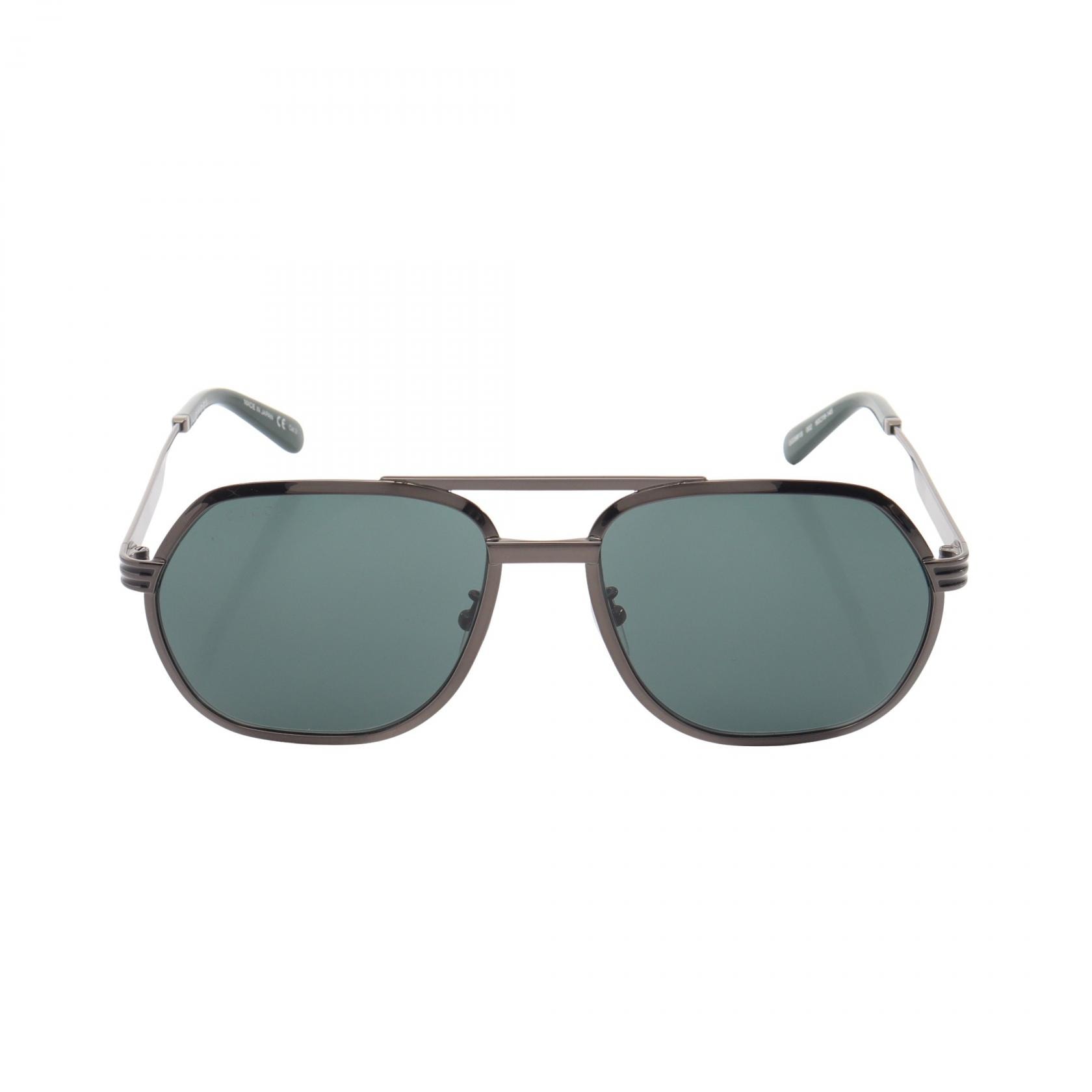 グッチ GUCCI アビエイター サングラス 衣料品 メタル / プラスチック メンズ シルバー系 / グリーン系 GG09815002 【中古】