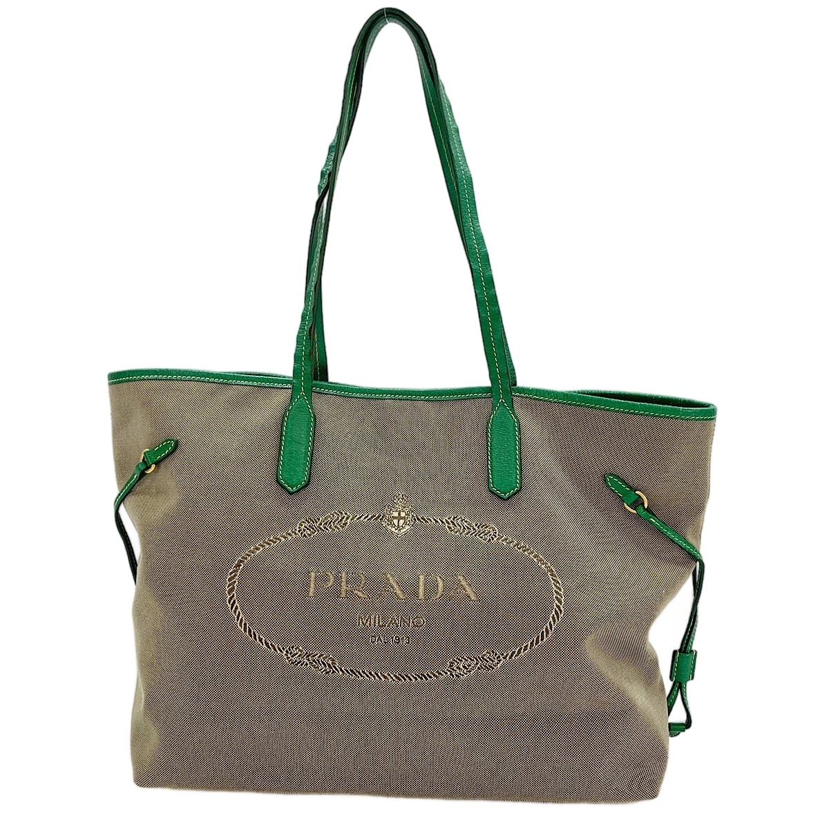 プラダ PRADA ジャガード トートバッグ【中古】