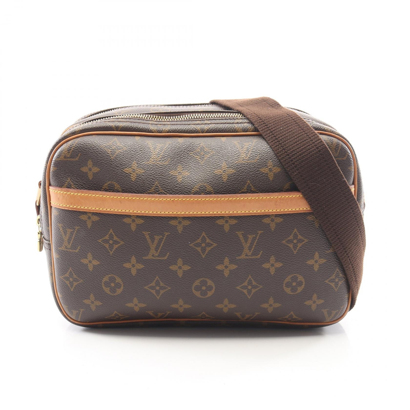 ルイ・ヴィトン LOUIS VUITTON リポーターPM モノグラム ショルダーバッグ バッグ PVCコーティングキャンバス レザー レディース ブラウン系 M45254 【中古】