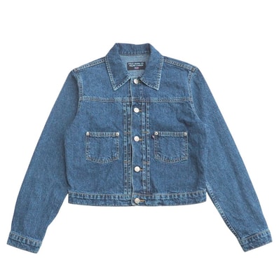 ■美品■POLO JEANS ポロジーンズ デニムジャケット サイズP ショート ジャケット 長袖 コットン ブランド古着【中古】20250617/RA5103
