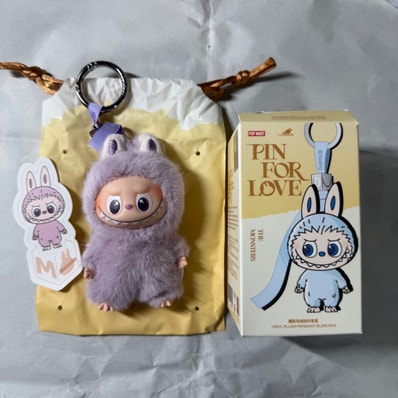 POP MART THE MONSTERS (LABUBU) Pin for Love Series-Vinyl Plush Pendant (A-M) M