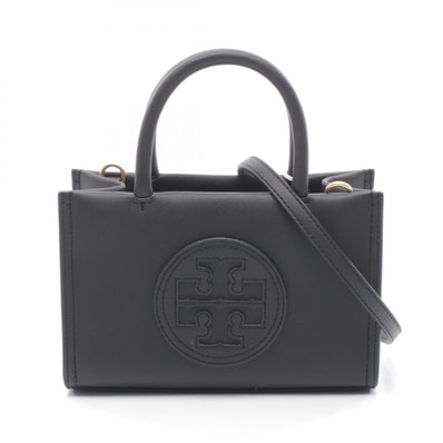 トリーバーチ Tory Burch ロゴ ミニバッグ ハンドバッグ バッグ レザー レディース ブラック系 145613001 【新品】