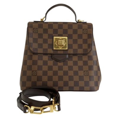 LOUIS VUITTON ルイヴィトン ダミエ ベルガモPM ブラウン ゴールド金具 PVC ハンドバッグ ショルダーバッグ 2way 1-0294197 【中古】