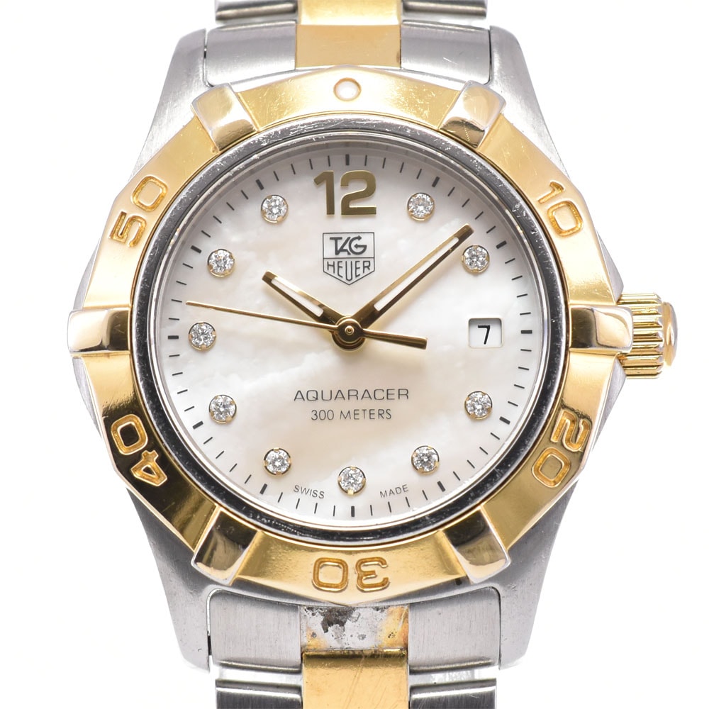タグホイヤー TAG HEUER WAF1425.BB0814 アクアレーサー 10P ダイヤモンド クォーツ レディース 箱・保証書付き B#146138