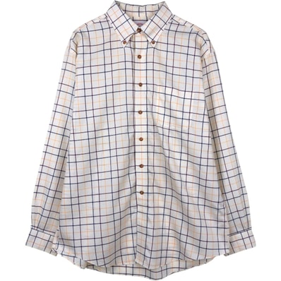 古着 ブルックスブラザーズ Brooks Brothers 346 長袖 ボタンダウンチェックシャツ メンズL相当/eaa666450
