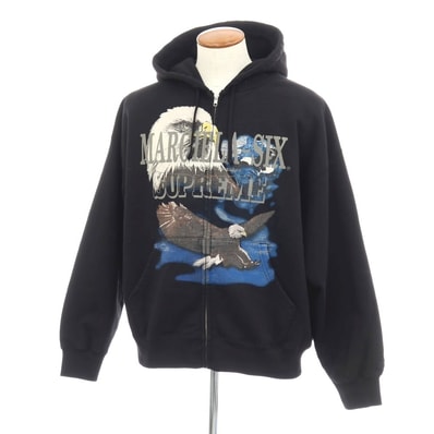 【中古】シュプリーム Supreme × MM6 2026年春夏 Eagle Zip Up Hooded Sweatshirt パーカー ブラック【サイズM】【メンズ】