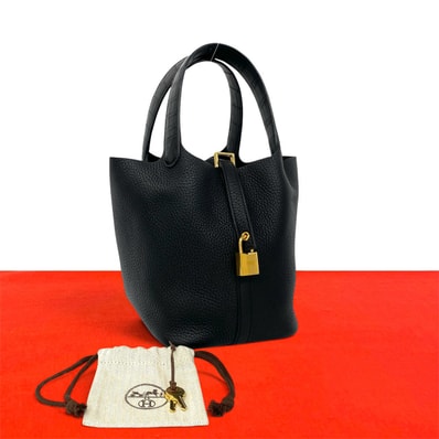 HERMES エルメス ピコタンロック タッチ PM トリヨンクレマンス ハンドバッグ ブラック
48288