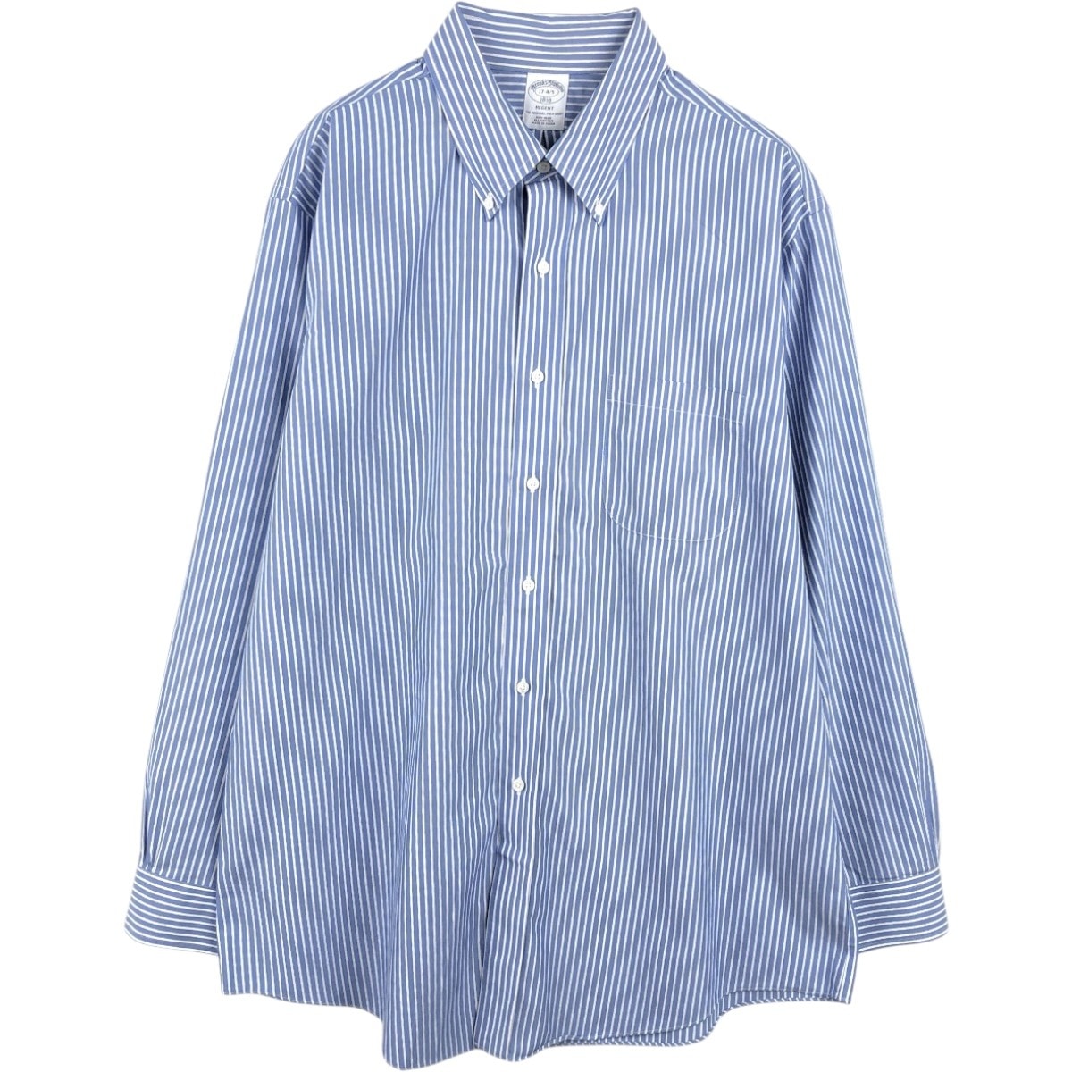 古着 ブルックスブラザーズ Brooks Brothers 1818 REGENT 長袖 ボタンダウンストライプシャツ メンズXL相当/eaa666491
