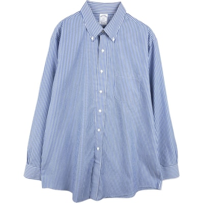 古着 ブルックスブラザーズ Brooks Brothers 1818 REGENT 長袖 ボタンダウンストライプシャツ メンズXL相当/eaa666491