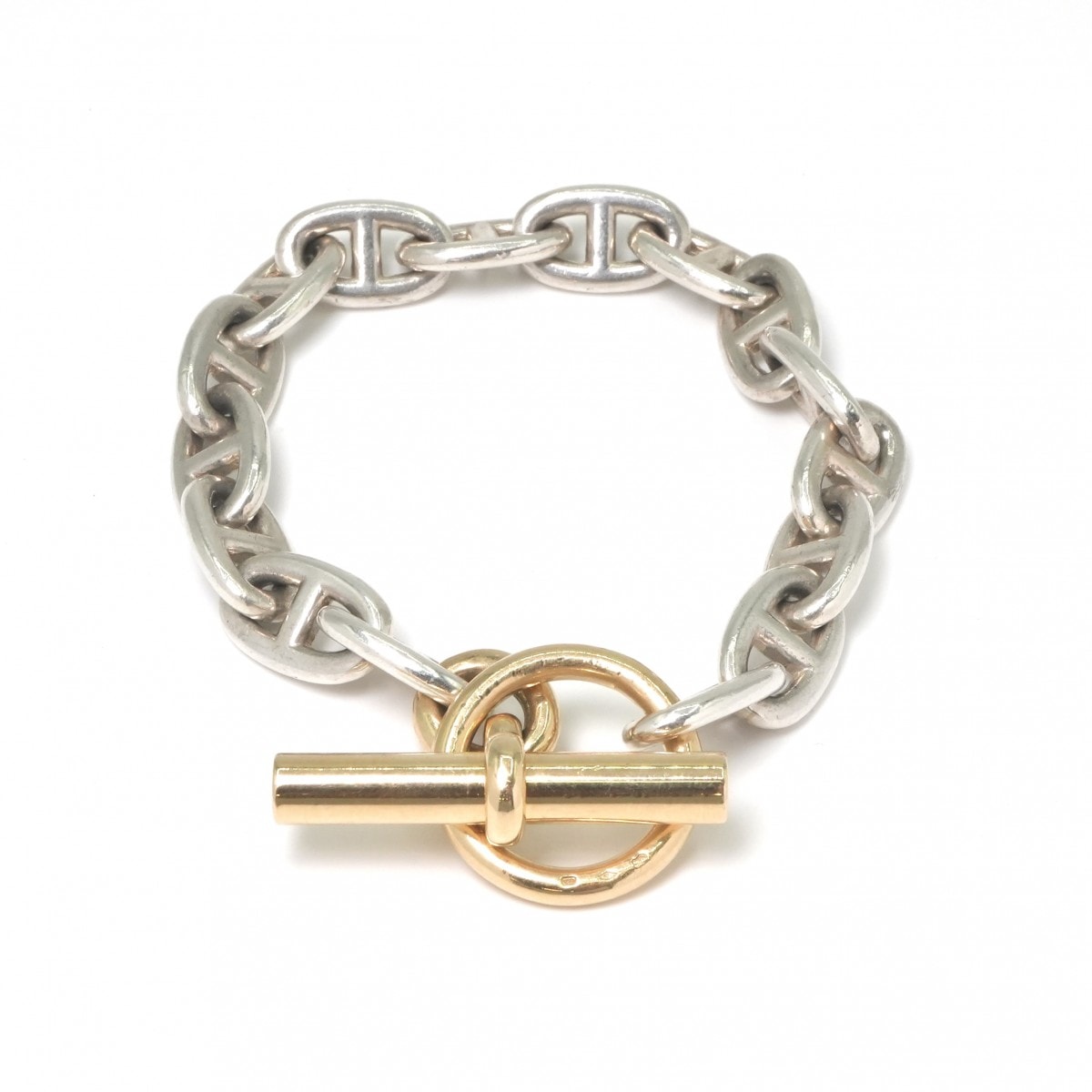 Hermes Chaine D'ancre MM Combination Bracelet "Silver/Yellow Gold"