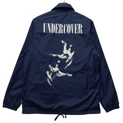 UNDERCOVER アンダーカバー UCQ9217 D-HAND ロゴ プリント ナイロン コーチジャケット ネイビー サイズ 2 / 56408