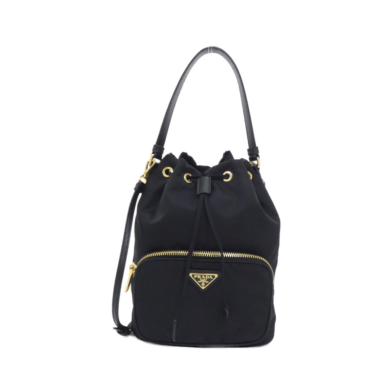 PRADA Duet Re-Nylon Bucket Bag "Black"