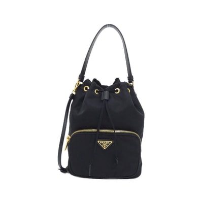 PRADA Duet Re-Nylon Bucket Bag "Black"