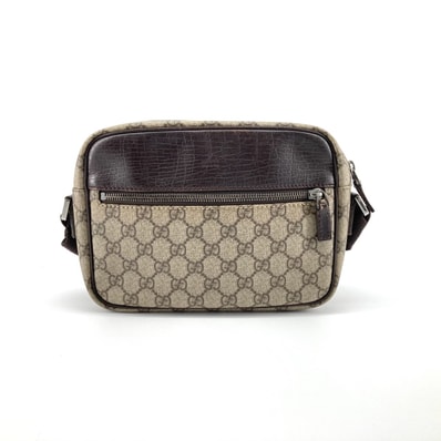 GUCCI(グッチ) GGプラス PVCコーティングキャンバス レザー 114291 ショルダーバッグ ベージュ×ブラウン
