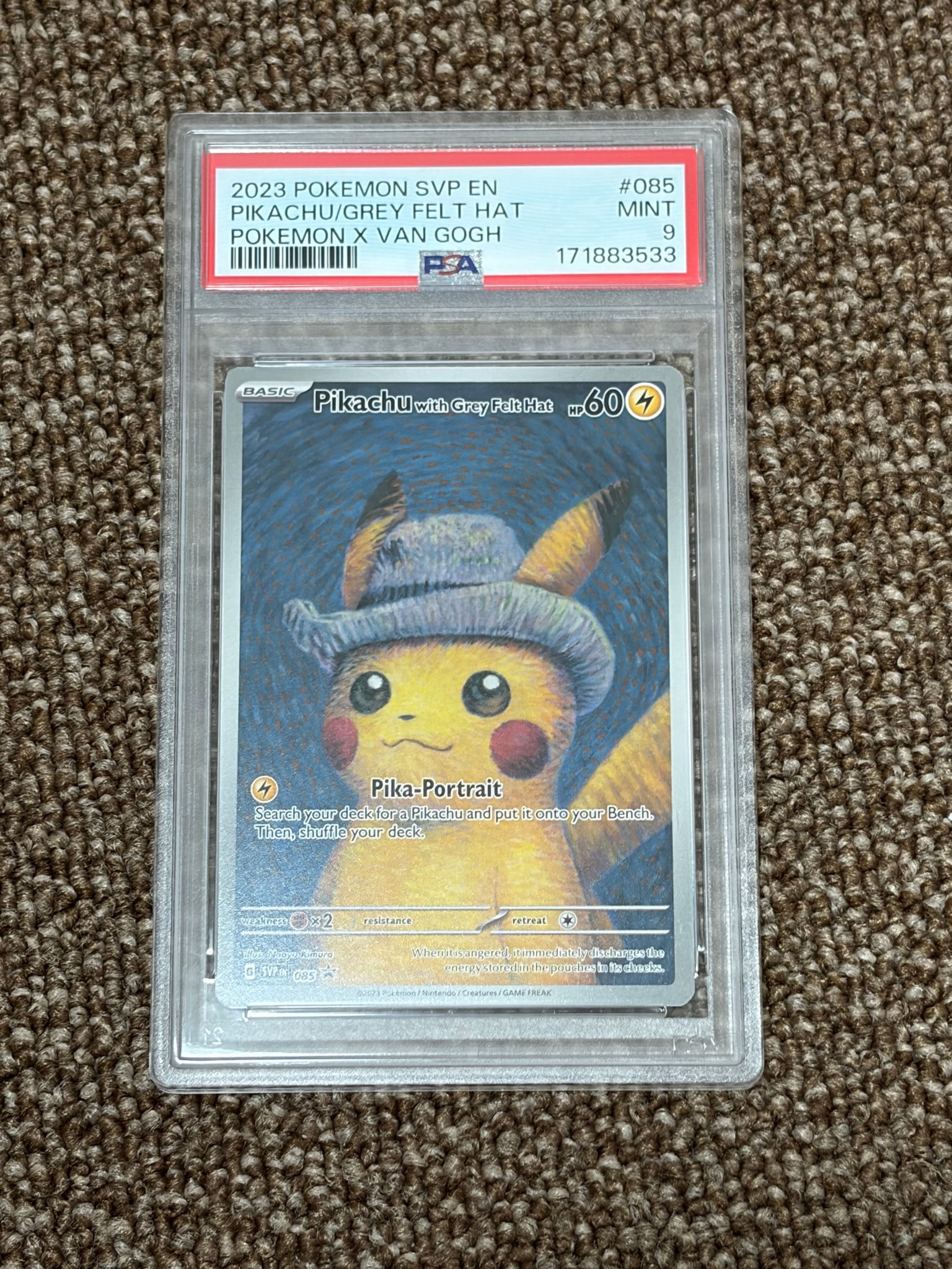 PSA9】ピカチュウ : プロモ [SVP EN 085](「ゴッホ展」 プロモーション