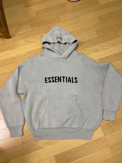 FEAR OF GOD ESSENTIALS Knit Hoodie "Olive/Khaki"