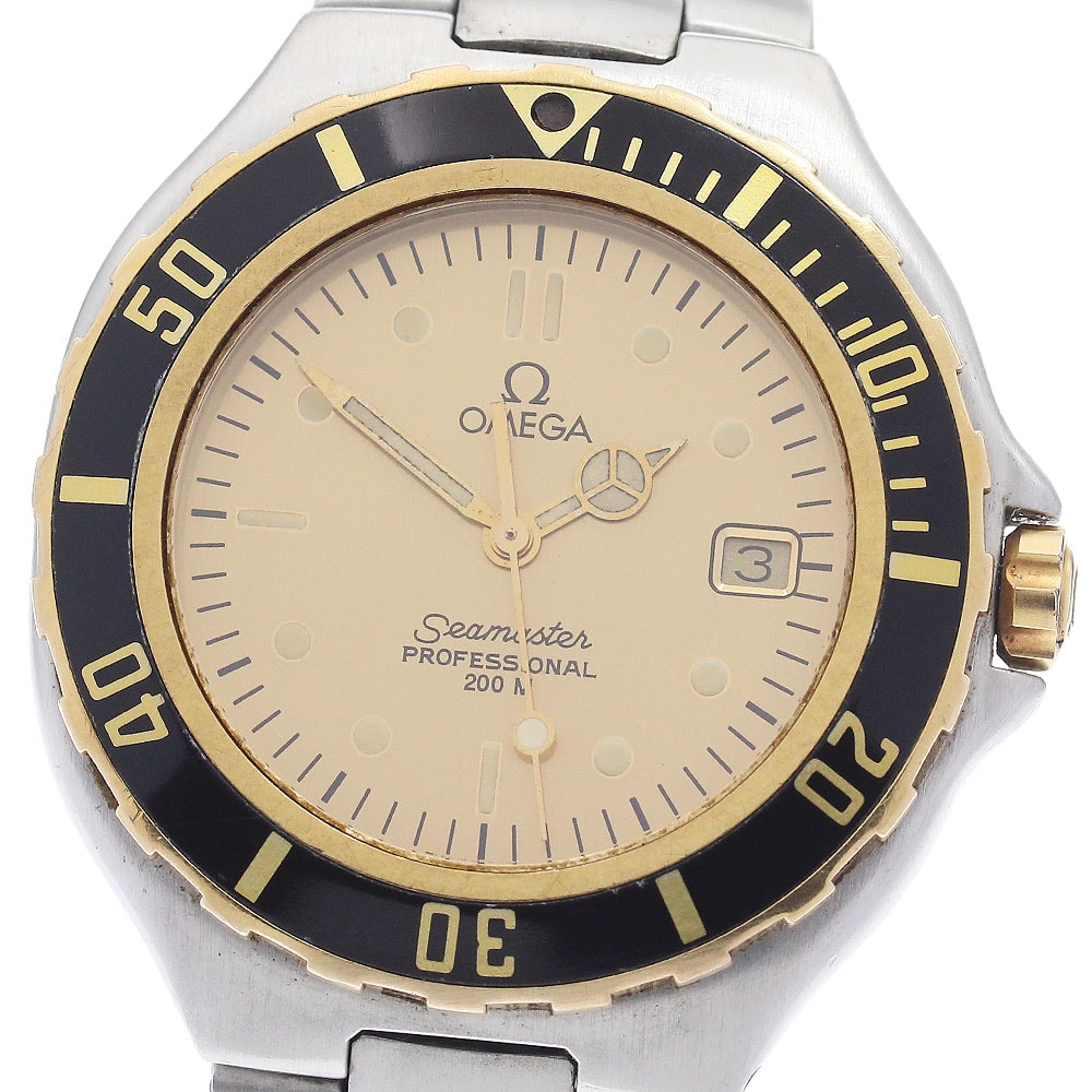 オメガ シーマスター200 デイト YGベゼル クォーツ メンズ 【中古】