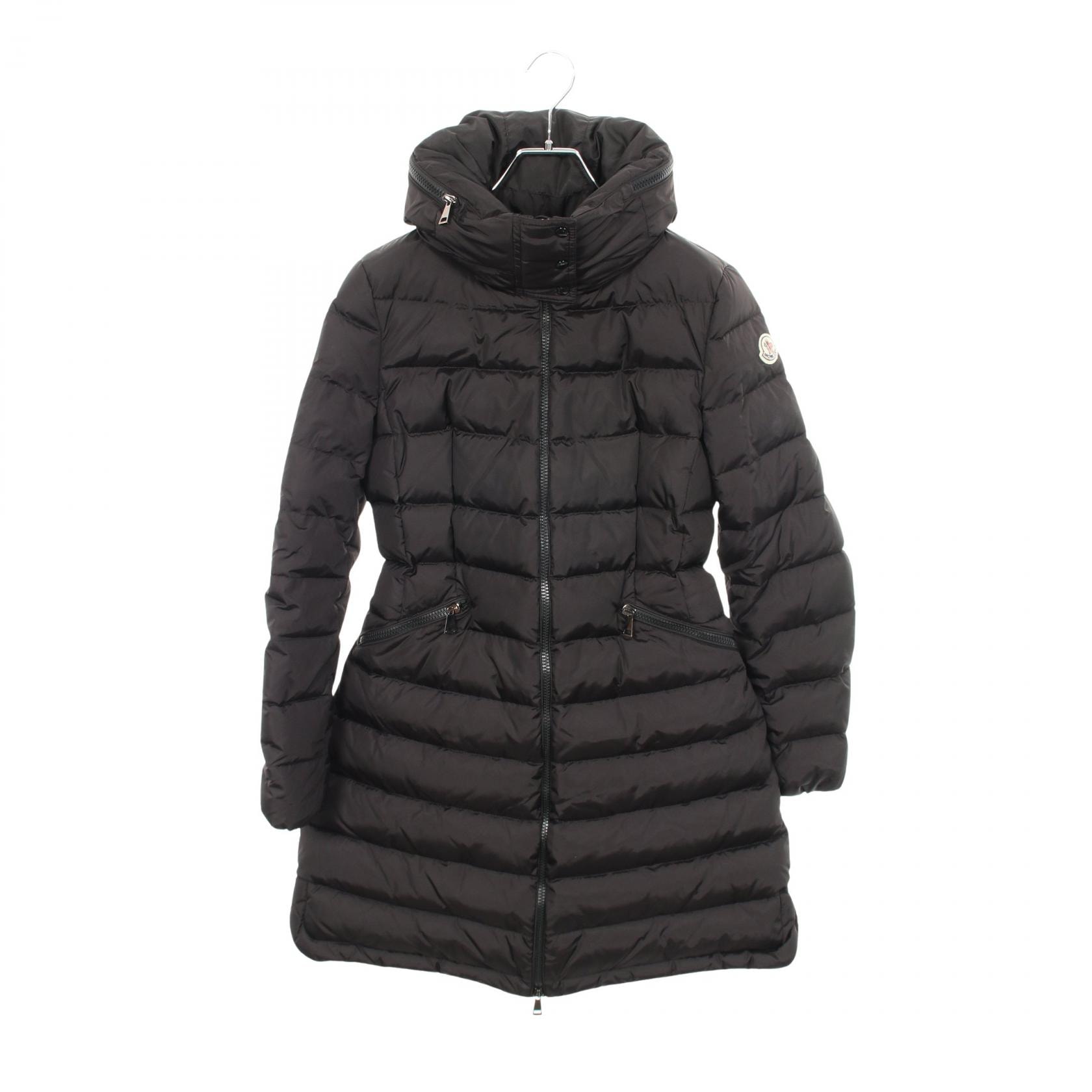 モンクレール MONCLER FLAMMETTE フラメッテ フード付き ダウンジャケット 衣料品 アウター ナイロン レディース ブラック系 4993105 【中古】